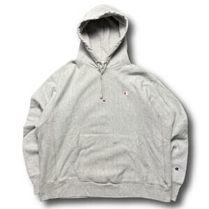 Champion Brand Reverse Weave Gray Essential Hoodie Sweater